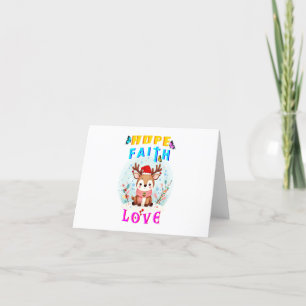 Hope Faith Liebe Feiertagskarte