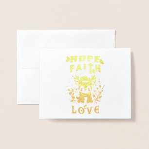 Hope Faith Liebe Folienkarte