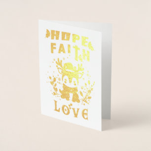 Hope Faith Liebe Folienkarte
