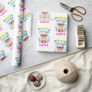 Hope Faith Liebe Geschenkpapier