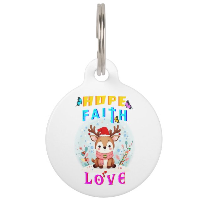 Hope Faith Liebe Haustiermarke (Vorderseite)