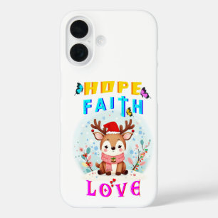 Hope Faith Liebe iPhone 16 Hülle