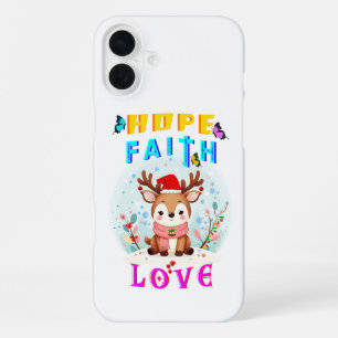Hope Faith Liebe iPhone 16 Plus Hülle