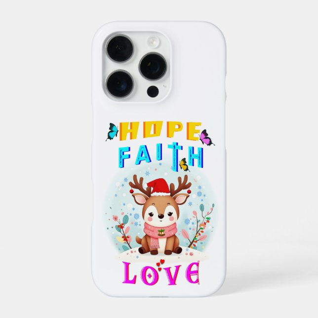 Hope Faith Liebe iPhone 16 Pro Hülle (Rückseite)