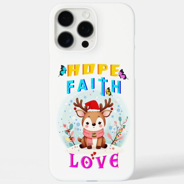 Hope Faith Liebe iPhone 16 Pro Max Hülle (Rückseite)
