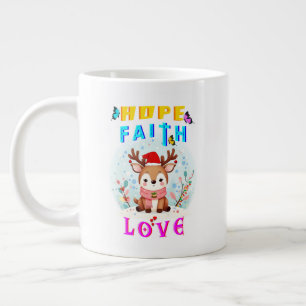 Hope Faith Liebe Jumbo-Tasse