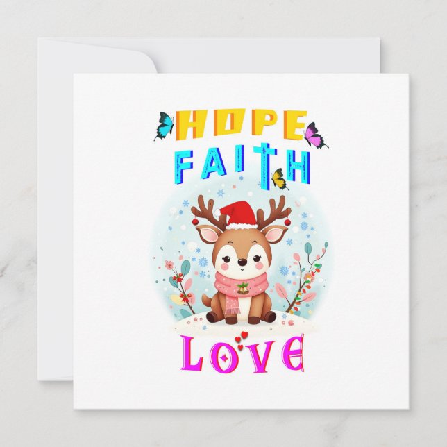 Hope Faith Liebe Karte (Vorderseite)