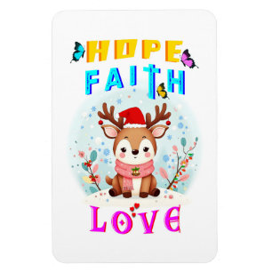 Hope Faith Liebe Magnet