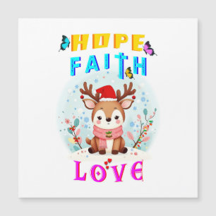 Hope Faith Liebe Magnetkarte