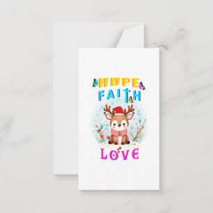 Hope Faith Liebe Mitteilungskarte