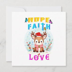Hope Faith Liebe Mitteilungskarte