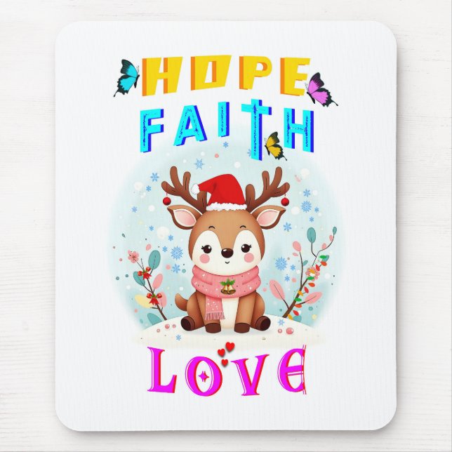 Hope Faith Liebe Mousepad (Vorne)