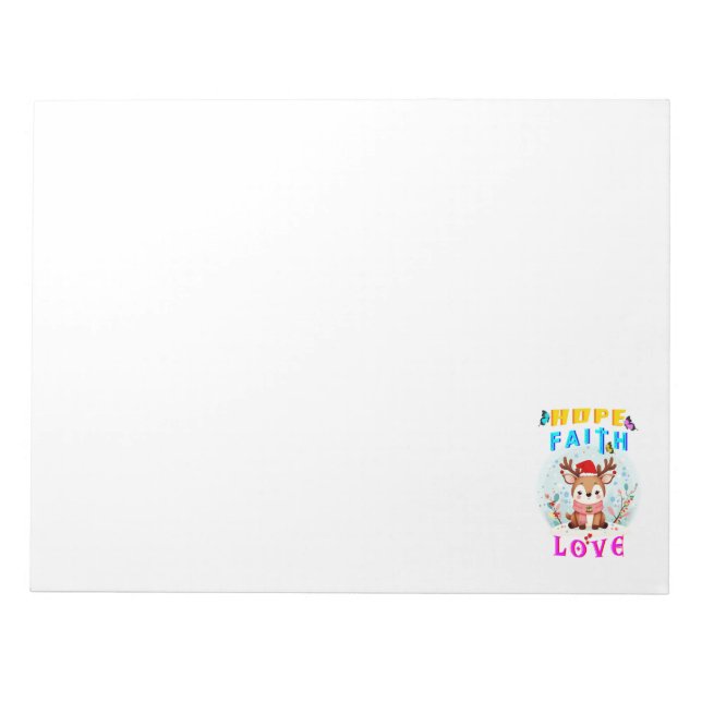 Hope Faith Liebe Notizblock (Vorderseite)