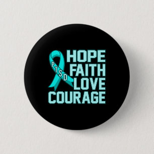 Hope Faith Liebe Ptsd Stress Awareness Ribbon Grap Button