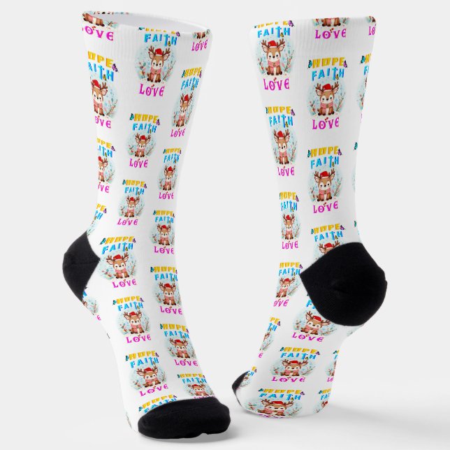 Hope Faith Liebe Socken (Gewinkelt)