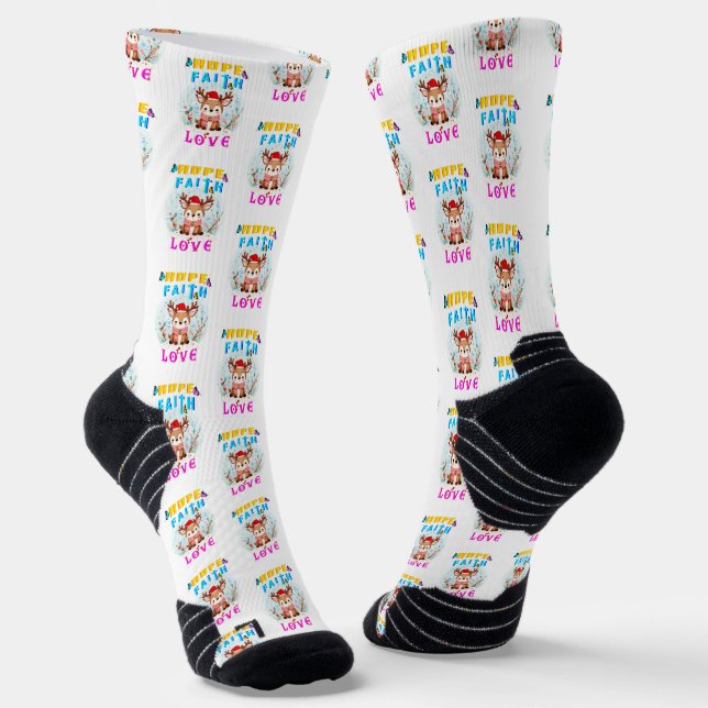 Hope Faith Liebe Socken (Gewinkelt)