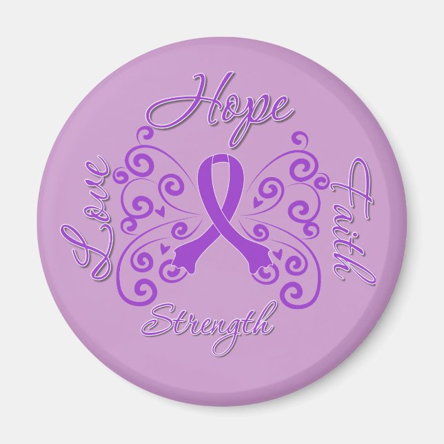 Hope Faith Liebe Strength Lupus Magnet (Vorne)