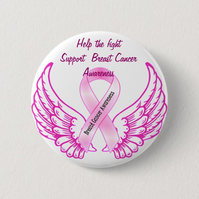 Hope&Fight Breast Cancer Awareness_Button Button (Vorderseite)