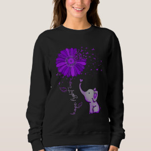 Hope Fight Cure Alzheimer's Elephant & Blume Sweatshirt