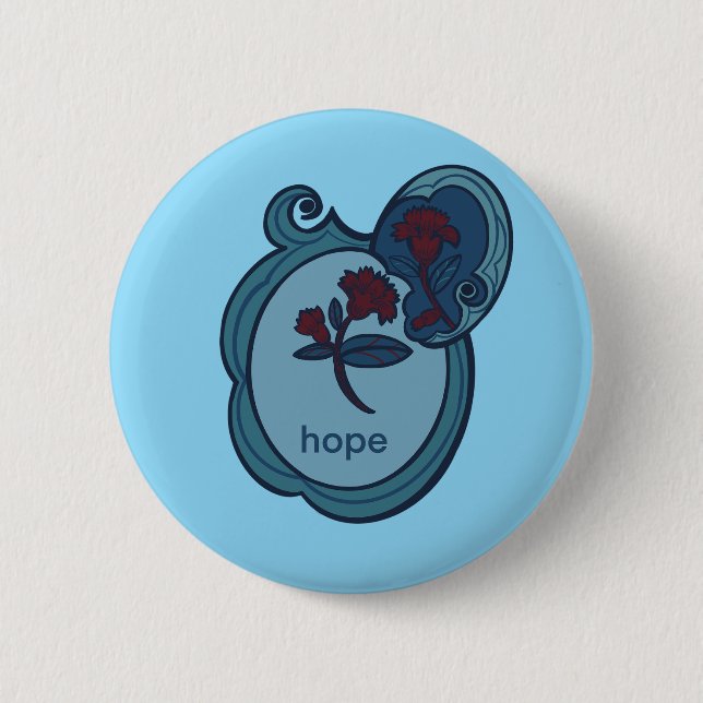 Hope Floral NatureInspired Button (Vorderseite)