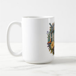 Hope Floral Typografie mit Vögeln und botanisch Kaffeetasse