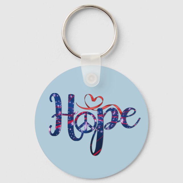 Hope For Peace Key Chain Schlüsselanhänger (Vorderseite)