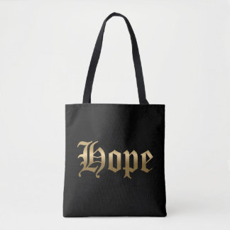 'Hope' geschrieben in Old English Gothic Schriftar Tasche