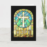 HOPE Glasfenster mit Kreuz