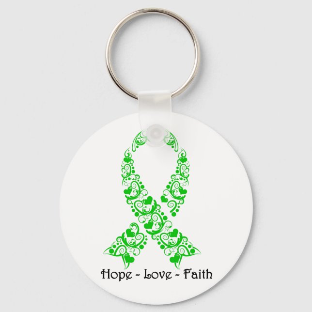 Hope Green Awareness Ribbon Schlüsselanhänger (Vorderseite)