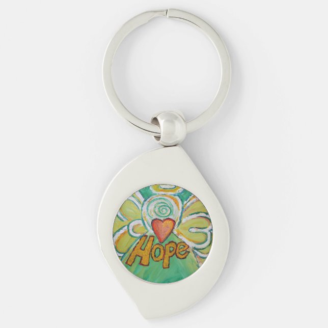 Hope Guardian Angel Word Custom Schlüsselanhängers Schlüsselanhänger (Vorderseite)