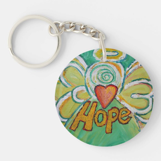 Hope Guardian Angel Word Porte - clé personnalisé (Devant)