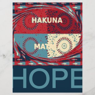 Hope Hakunamatata Lovely Inspirational Edgy Vektor