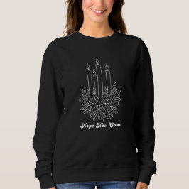 Hope Has Come Christmas Candle Illustration Sweatshirt