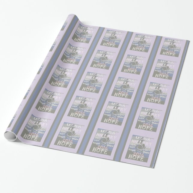 Hope Hillary USA Wir sind enger zusammen Geschenkpapier (Ungerollt)