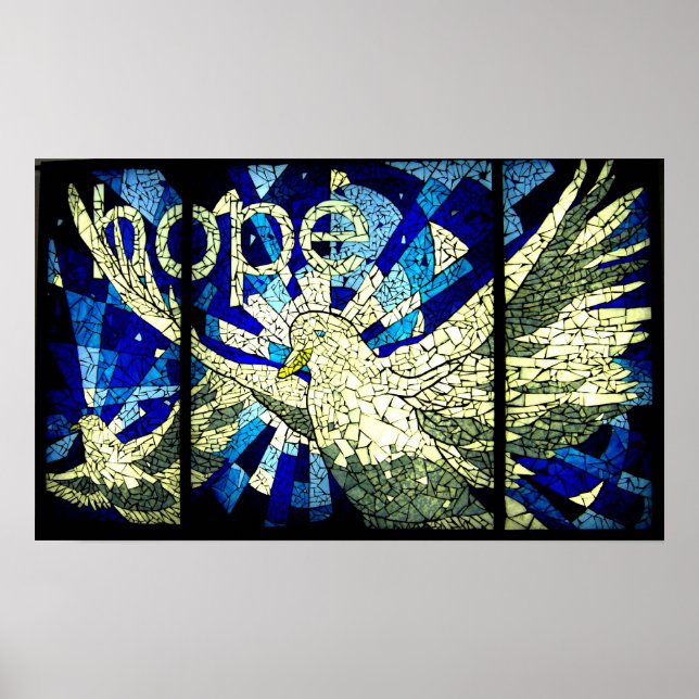 Hope Holy Spirit Dove Christlich Art Poster (Vorne)