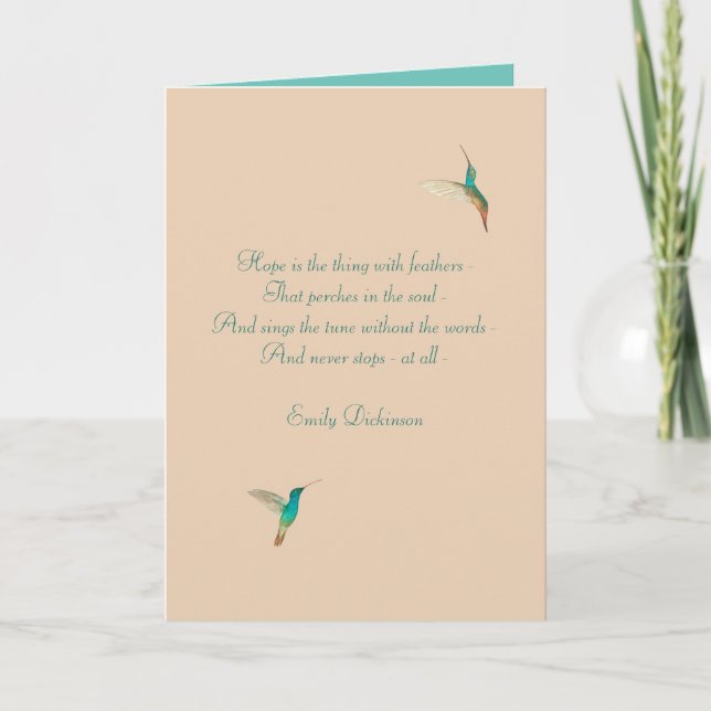 Hope Hummingbird Card Feiertagskarte (Vorderseite)