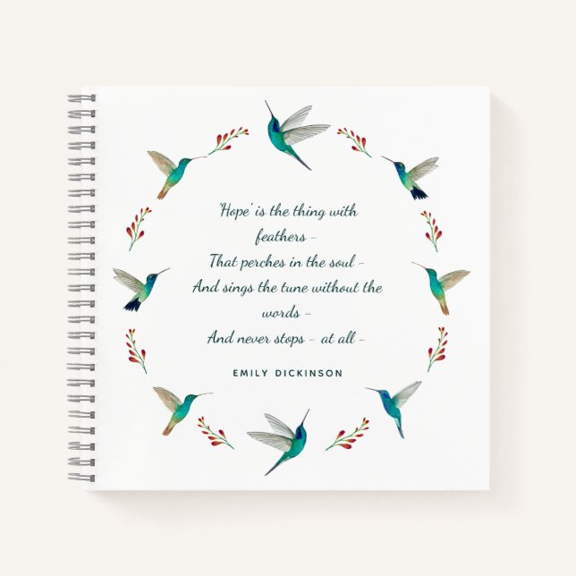 Hope Hummingbird Journal Notizbuch (Vorderseite)