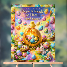 Hope is ready to hatch magical happy Easter chick  Acrylschild