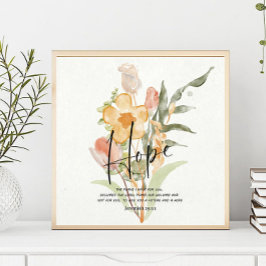 Hope-Jeremiah 29:11 Orangenblume Poster