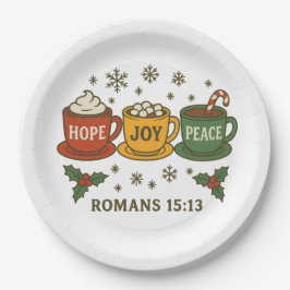 Hope joy Peace and Cocoa Pappteller
