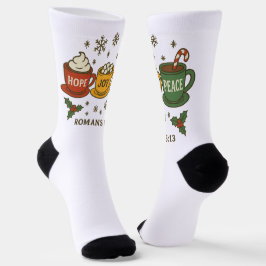 Hope Joy Peace and Cocoa Socken