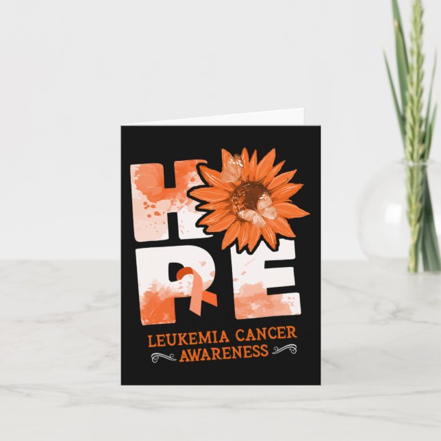Hope Leukemia Awareness Blume Karte (Vorderseite)