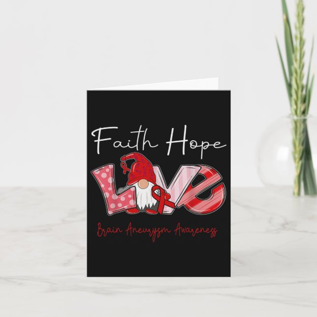 Hope Liebe Brain Aneurysm Awareness 2 Karte (Vorderseite)