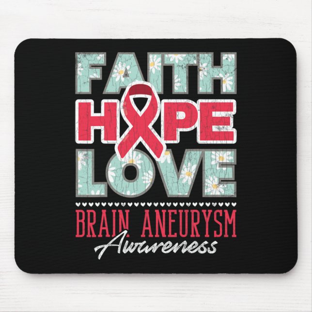 Hope Liebe Brain Aneurysm Awareness Support Graphi Mousepad (Vorne)
