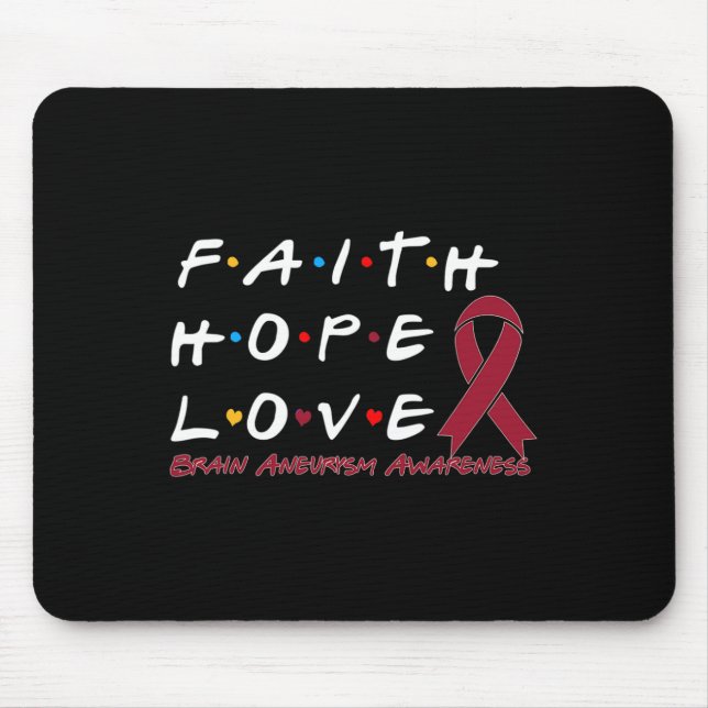 Hope Liebe Hirnaneurysm Bewusstsein Mousepad (Vorne)