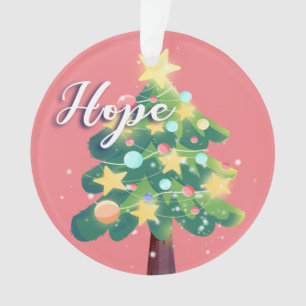 Hope & Liebe Karton Weihnachtsbaum Rosa Ornament