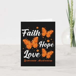 Hope Liebe Leukemia Sensibilisierung Schmetterling Karte