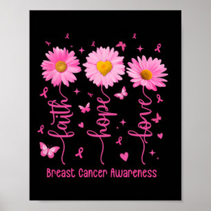 Hope Liebe Pink Ribbon Brustkrebs Bewusstsein Date Poster