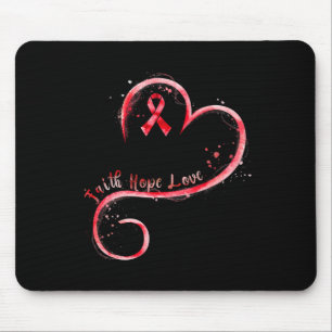 Hope Liebe Red Ribbon Herz-Krankheit Bewusstsein Mousepad