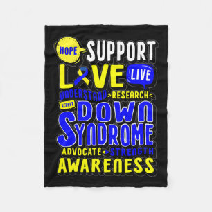 Hope Liebe World Down Syndrome Day Women Kids Fleecedecke